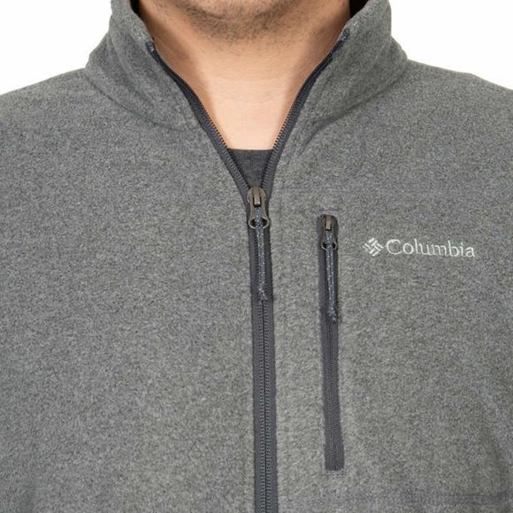 NWT Columbia Men's Thompson Peak Full Zip Fleece Gray Size M $80 FLE171 - Picture 5 of 6